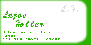 lajos holler business card